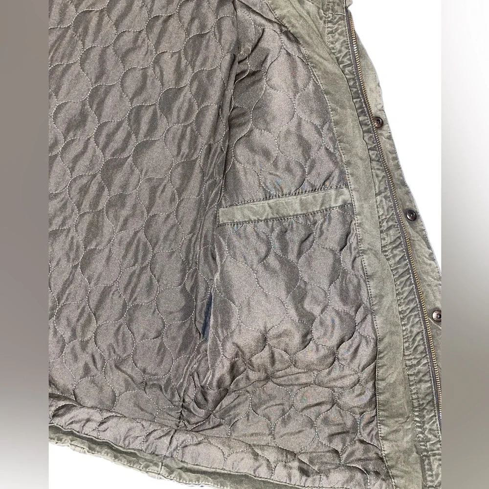 G.H. Bass & Co. Men’s Military Field Jacket Green Olive Large Full Zip Pockets - Picture 13 of 16